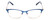 Front View of Ernest Hemingway H4842 Designer Progressive Lens Prescription Rx Eyeglasses in Satin Metallic Blue Silver Unisex Cateye Full Rim Stainless Steel 52 mm