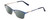 Profile View of Ernest Hemingway H4842 Designer Polarized Reading Sunglasses with Custom Cut Powered Smoke Grey Lenses in Satin Metallic Blue Silver Unisex Cateye Full Rim Stainless Steel 52 mm