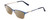 Profile View of Ernest Hemingway H4842 Designer Polarized Reading Sunglasses with Custom Cut Powered Amber Brown Lenses in Satin Metallic Blue Silver Unisex Cateye Full Rim Stainless Steel 52 mm