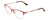 Profile View of Ernest Hemingway H4842 Designer Single Vision Prescription Rx Eyeglasses in Satin Metallic Red Gold Unisex Cateye Full Rim Stainless Steel 52 mm