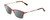 Profile View of Ernest Hemingway H4842 Designer Polarized Sunglasses with Custom Cut Smoke Grey Lenses in Satin Metallic Red Gold Unisex Cateye Full Rim Stainless Steel 52 mm