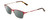 Profile View of Ernest Hemingway H4842 Designer Polarized Reading Sunglasses with Custom Cut Powered Smoke Grey Lenses in Satin Metallic Red Gold Unisex Cateye Full Rim Stainless Steel 52 mm