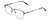 Profile View of Ernest Hemingway H4844 Designer Reading Eye Glasses with Custom Cut Powered Lenses in Satin Gun Metal Silver Unisex Rectangle Full Rim Stainless Steel 52 mm