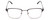 Front View of Ernest Hemingway H4844 Designer Reading Eye Glasses with Custom Cut Powered Lenses in Satin Gun Metal Silver Unisex Rectangle Full Rim Stainless Steel 52 mm