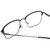 Close Up View of Ernest Hemingway H4844 Designer Reading Eye Glasses with Custom Cut Powered Lenses in Satin Gun Metal Silver Unisex Rectangle Full Rim Stainless Steel 52 mm