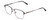 Profile View of Ernest Hemingway H4844 Designer Single Vision Prescription Rx Eyeglasses in Satin Gun Metal Silver Unisex Rectangle Full Rim Stainless Steel 52 mm