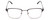 Front View of Ernest Hemingway H4844 Designer Single Vision Prescription Rx Eyeglasses in Satin Gun Metal Silver Unisex Rectangle Full Rim Stainless Steel 52 mm