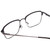 Close Up View of Ernest Hemingway H4844 Designer Bi-Focal Prescription Rx Eyeglasses in Satin Gun Metal Silver Unisex Rectangle Full Rim Stainless Steel 52 mm