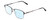 Profile View of Ernest Hemingway H4844 Designer Progressive Lens Blue Light Blocking Eyeglasses in Satin Gun Metal Silver Unisex Rectangle Full Rim Stainless Steel 52 mm
