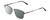 Profile View of Ernest Hemingway H4844 Designer Polarized Sunglasses with Custom Cut Smoke Grey Lenses in Satin Gun Metal Silver Unisex Rectangle Full Rim Stainless Steel 52 mm