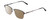 Profile View of Ernest Hemingway H4844 Designer Polarized Sunglasses with Custom Cut Amber Brown Lenses in Satin Gun Metal Silver Unisex Rectangle Full Rim Stainless Steel 52 mm