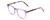Profile View of Ernest Hemingway H4840 Designer Progressive Lens Prescription Rx Eyeglasses in Purple Crystal/Lilac Brown Amber Glitter Tortoise Ladies Cateye Full Rim Acetate 50 mm