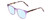 Profile View of Ernest Hemingway H4840 Designer Blue Light Blocking Eyeglasses in Purple Crystal/Lilac Brown Amber Glitter Tortoise Ladies Cateye Full Rim Acetate 50 mm