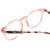 Close Up View of Ernest Hemingway H4840 Designer Progressive Lens Prescription Rx Eyeglasses in Pink Crystal/Brown Rose Amber Glitter Tortoise Ladies Cateye Full Rim Acetate 50 mm