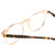 Close Up View of Ernest Hemingway H4840 Designer Bi-Focal Prescription Rx Eyeglasses in Wheat Crystal/Brown Amber Yellow Glitter Tortoise Ladies Cateye Full Rim Acetate 50 mm