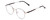 Profile View of Ernest Hemingway H4841 Designer Reading Eye Glasses with Custom Cut Powered Lenses in Silver Black Crystal Marble  Unisex Round Full Rim Stainless Steel 50 mm