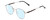 Profile View of Ernest Hemingway H4841 Designer Blue Light Blocking Eyeglasses in Silver Black Crystal Marble  Unisex Round Full Rim Stainless Steel 50 mm