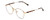 Profile View of Ernest Hemingway H4841 Designer Reading Eye Glasses with Custom Cut Powered Lenses in Gold Brown Yellow Tortoise Havana Unisex Round Full Rim Stainless Steel 50 mm