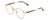 Profile View of Ernest Hemingway H4841 Designer Single Vision Prescription Rx Eyeglasses in Gold Brown Yellow Tortoise Havana Unisex Round Full Rim Stainless Steel 50 mm