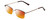 Profile View of Ernest Hemingway H4837 Designer Polarized Sunglasses with Custom Cut Red Mirror Lenses in Metallic Black Silver/Auburn Tortoise Unisex Cateye Full Rim Stainless Steel 53 mm