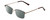 Profile View of Ernest Hemingway H4837 Designer Polarized Sunglasses with Custom Cut Smoke Grey Lenses in Metallic Black Silver/Auburn Tortoise Unisex Cateye Full Rim Stainless Steel 53 mm