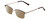 Profile View of Ernest Hemingway H4837 Designer Polarized Sunglasses with Custom Cut Amber Brown Lenses in Metallic Black Silver/Auburn Tortoise Unisex Cateye Full Rim Stainless Steel 53 mm