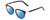 Profile View of Ernest Hemingway H4838 Designer Polarized Sunglasses with Custom Cut Blue Mirror Lenses in Gloss Black/Gold Accents Ladies Cateye Full Rim Acetate 49 mm