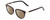 Profile View of Ernest Hemingway H4838 Designer Polarized Sunglasses with Custom Cut Amber Brown Lenses in Gloss Black/Gold Accents Ladies Cateye Full Rim Acetate 49 mm