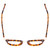Top View of Ernest Hemingway H4838 Designer Bi-Focal Prescription Rx Eyeglasses in Aurburn Brown Yellow Tortoise Havana/Gold Accents Ladies Cateye Full Rim Acetate 49 mm