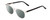 Profile View of Ernest Hemingway H4839 Designer Polarized Sunglasses with Custom Cut Smoke Grey Lenses in Clear Crystal/Gloss Black Unisex Cateye Full Rim Acetate 52 mm