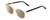 Profile View of Ernest Hemingway H4839 Designer Polarized Sunglasses with Custom Cut Amber Brown Lenses in Clear Crystal/Gloss Black Unisex Cateye Full Rim Acetate 52 mm