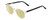 Profile View of Ernest Hemingway H4839 Designer Polarized Reading Sunglasses with Custom Cut Powered Sun Flower Yellow Lenses in Clear Crystal/Gloss Black Unisex Cateye Full Rim Acetate 52 mm