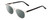 Profile View of Ernest Hemingway H4839 Designer Polarized Reading Sunglasses with Custom Cut Powered Smoke Grey Lenses in Clear Crystal/Gloss Black Unisex Cateye Full Rim Acetate 52 mm