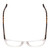 Top View of Ernest Hemingway H4839 Designer Single Vision Prescription Rx Eyeglasses in Clear Crystal/Yellow Brown Tortoise Havana Unisex Cateye Full Rim Acetate 52 mm