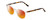 Profile View of Ernest Hemingway H4839 Designer Polarized Sunglasses with Custom Cut Red Mirror Lenses in Clear Crystal/Yellow Brown Tortoise Havana Unisex Cateye Full Rim Acetate 52 mm