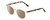 Profile View of Ernest Hemingway H4839 Designer Polarized Reading Sunglasses with Custom Cut Powered Amber Brown Lenses in Clear Crystal/Yellow Brown Tortoise Havana Unisex Cateye Full Rim Acetate 52 mm