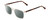 Profile View of Ernest Hemingway H4833 Designer Polarized Reading Sunglasses with Custom Cut Powered Smoke Grey Lenses in Clear Crystal/Brown Yellow Tortoise Havana Unisex Cateye Full Rim Acetate 52 mm