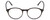 Front View of Ernest Hemingway H4835 Designer Reading Eye Glasses with Custom Cut Powered Lenses in Gloss Black Ladies Round Full Rim Acetate 50 mm