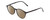 Profile View of Ernest Hemingway H4835 Designer Polarized Sunglasses with Custom Cut Amber Brown Lenses in Gloss Black Ladies Round Full Rim Acetate 50 mm