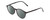 Profile View of Ernest Hemingway H4835 Designer Polarized Sunglasses with Custom Cut Smoke Grey Lenses in Gloss Black Ladies Round Full Rim Acetate 50 mm