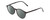 Profile View of Ernest Hemingway H4835 Designer Polarized Reading Sunglasses with Custom Cut Powered Smoke Grey Lenses in Gloss Black Ladies Round Full Rim Acetate 50 mm