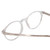 Close Up View of Ernest Hemingway H4835 Designer Single Vision Prescription Rx Eyeglasses in Clear Crystal Silver Glitter Ladies Round Full Rim Acetate 50 mm