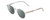Profile View of Ernest Hemingway H4835 Designer Polarized Sunglasses with Custom Cut Smoke Grey Lenses in Clear Crystal Silver Glitter Ladies Round Full Rim Acetate 50 mm