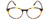 Front View of Ernest Hemingway H4835 Ladies Round Eyeglasses Auburn Brown Yellow Tortoise 50mm