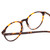 Close Up View of Ernest Hemingway H4835 Designer Single Vision Prescription Rx Eyeglasses in Auburn Brown Yellow Tortoise Havana Ladies Round Full Rim Acetate 50 mm