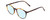 Profile View of Ernest Hemingway H4835 Designer Blue Light Blocking Eyeglasses in Auburn Brown Yellow Tortoise Havana Ladies Round Full Rim Acetate 50 mm