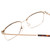 Close Up View of Ernest Hemingway H4837 Cateye Semi-Rimless Eyeglasses Brown Silver/Tortoise 53mm