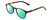 Profile View of Ernest Hemingway H4829 Designer Polarized Reading Sunglasses with Custom Cut Powered Green Mirror Lenses in Gloss Black/Auburn Brown Yellow Tortoise Havana Layered Unisex Round Full Rim Acetate 48 mm