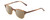 Profile View of Ernest Hemingway H4830 Designer Polarized Reading Sunglasses with Custom Cut Powered Amber Brown Lenses in Mink Brown Marble/Beige Crystal Fade Ladies Cateye Full Rim Acetate 51 mm
