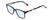 Profile View of Ernest Hemingway H4831 Designer Blue Light Blocking Eyeglasses in Gloss Black/Grey Blue Marble Unisex Rectangle Full Rim Acetate 50 mm
